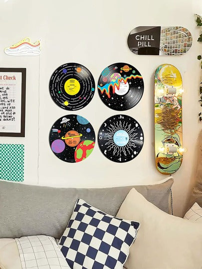 Actual Record Size Vinyl Wall Sticker Art Wall Decoration